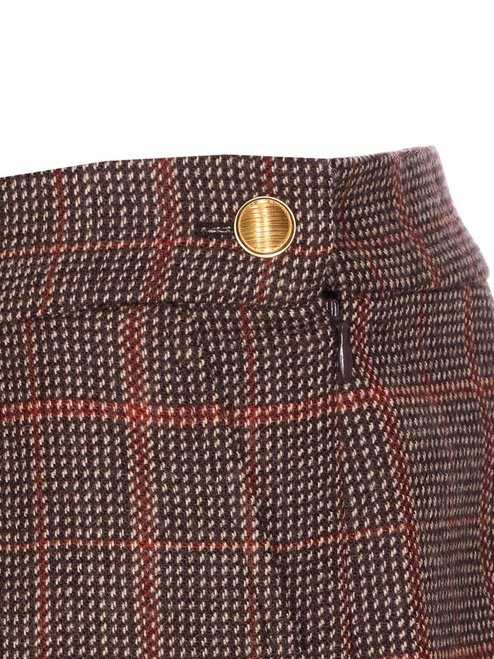 plaid-pattern mini skirt - 4
