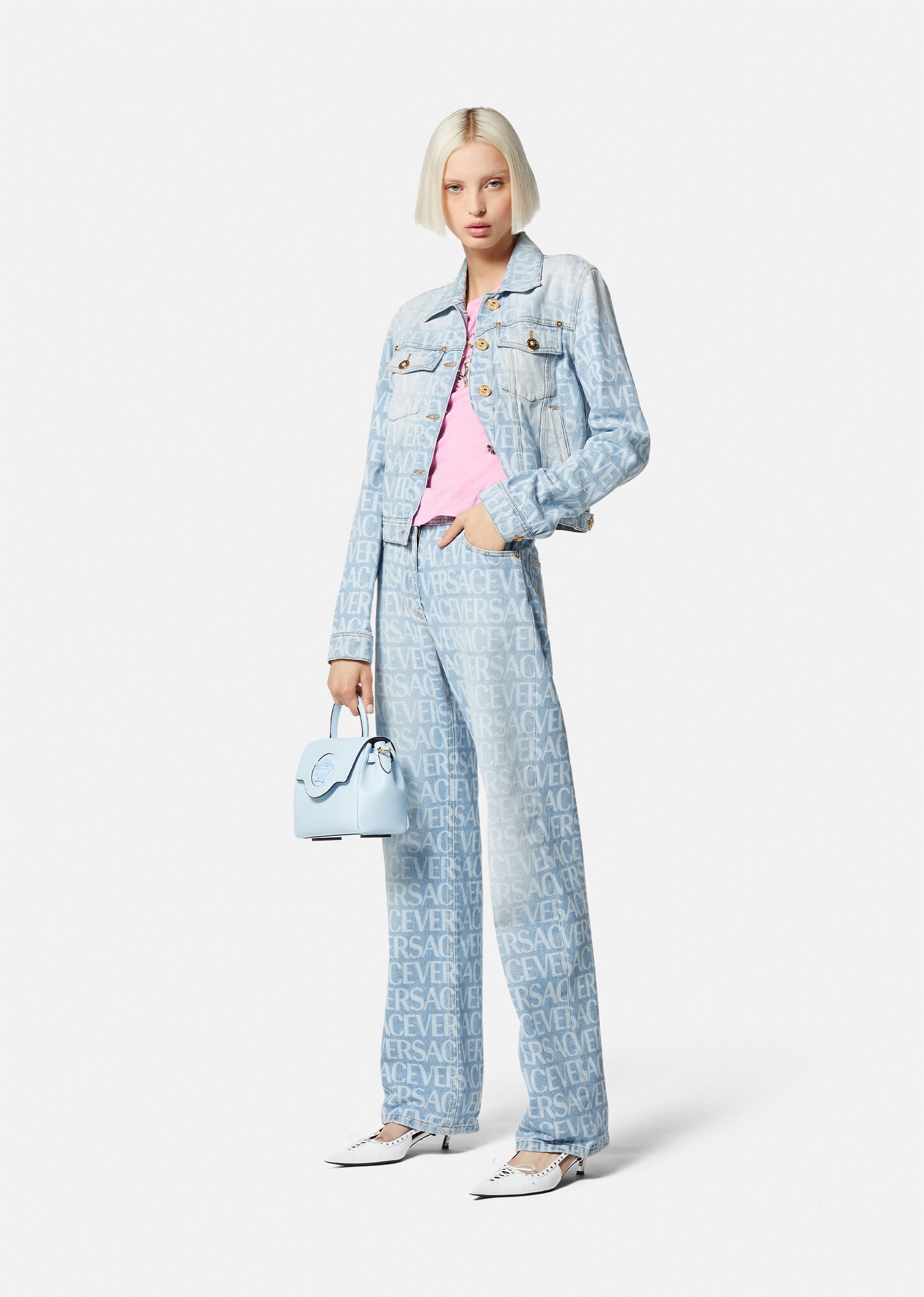 Versace Allover Denim Jacket - 2