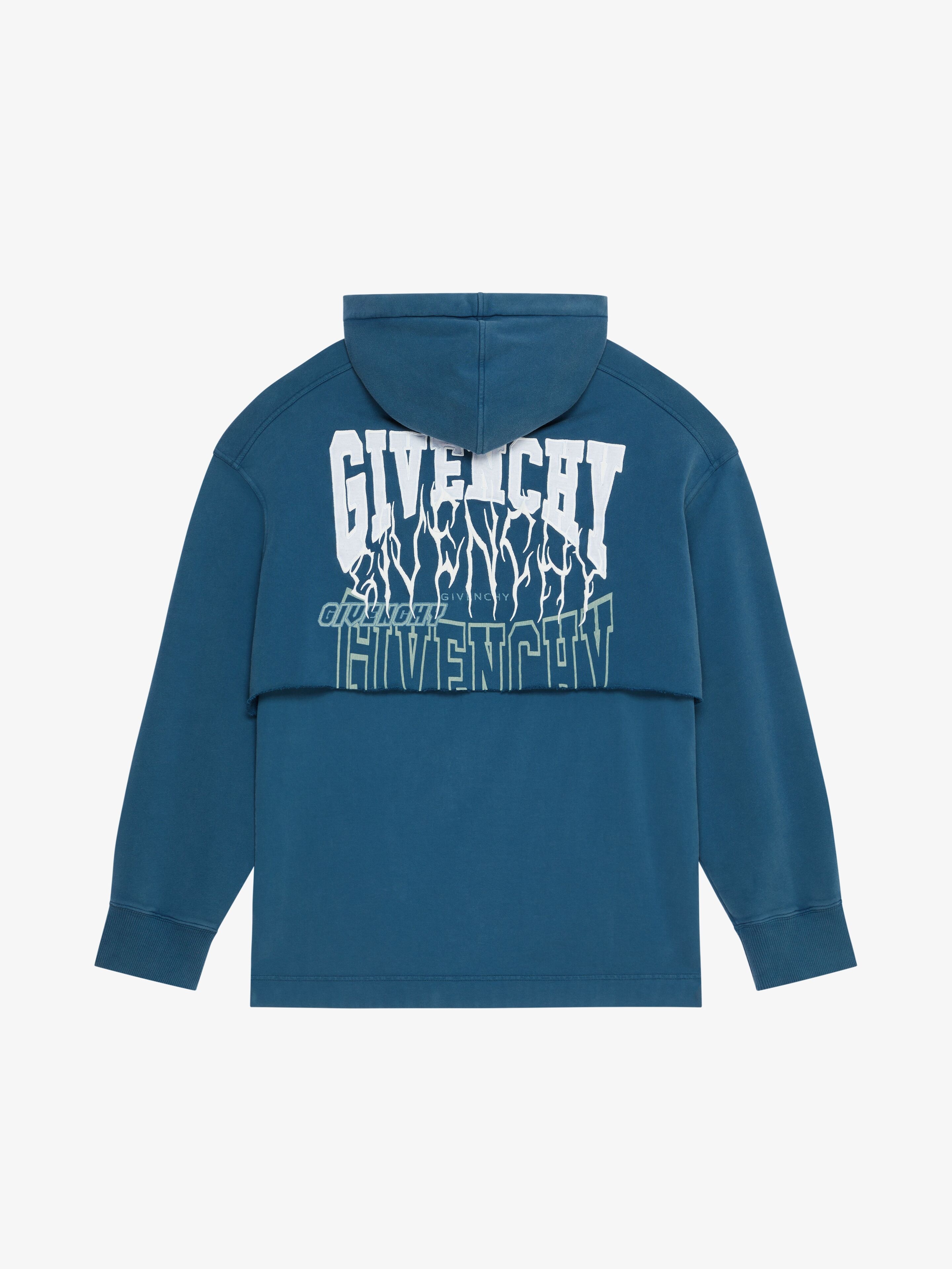 DOUBLE LAYERD HOODIE IN FELPA - 5