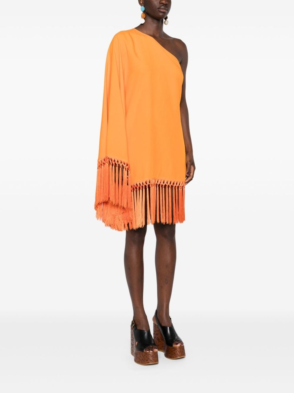 Piccolo arno fringed short dress - 5