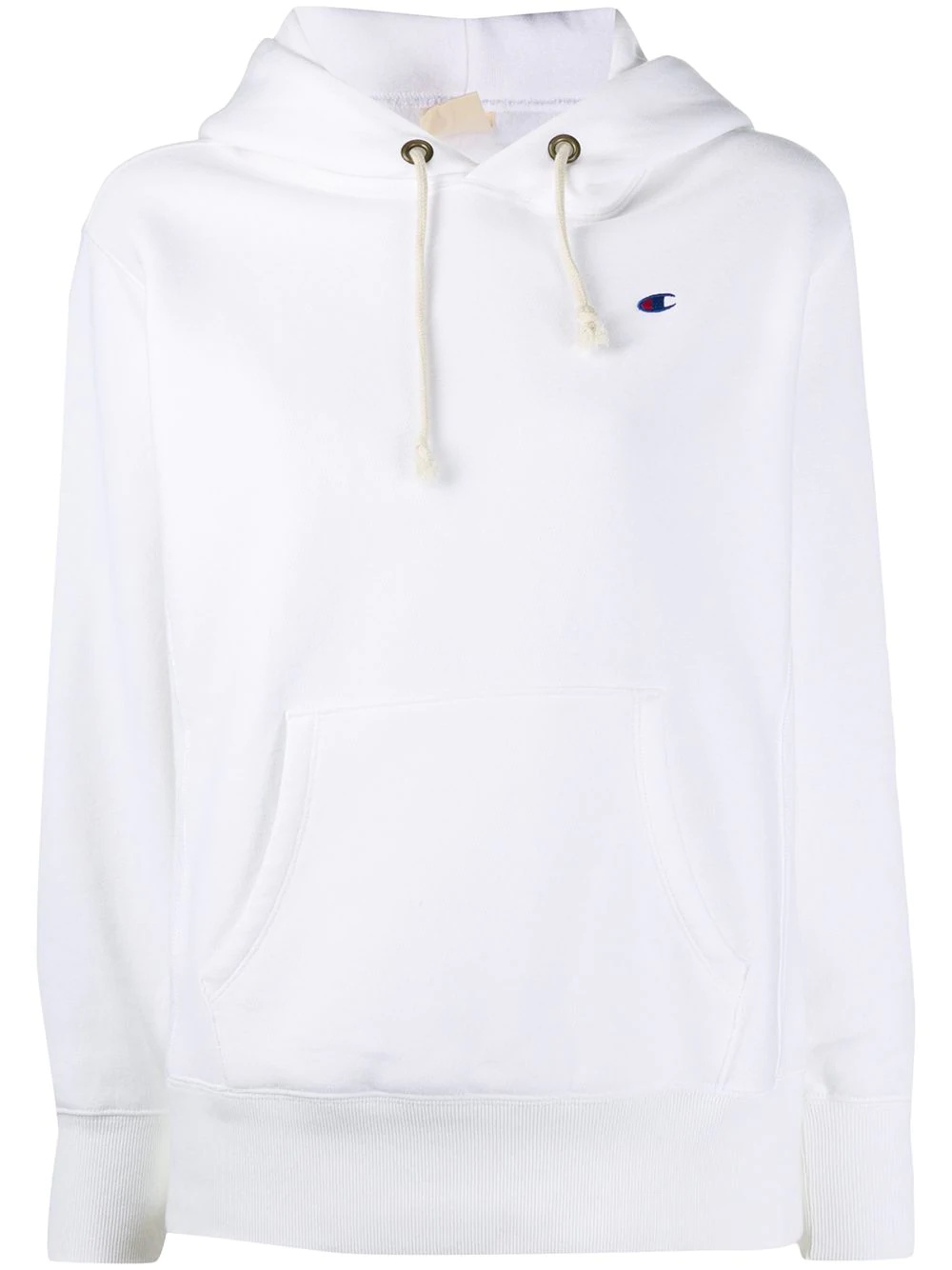 logo-patch hooded sweatshirt  - 1