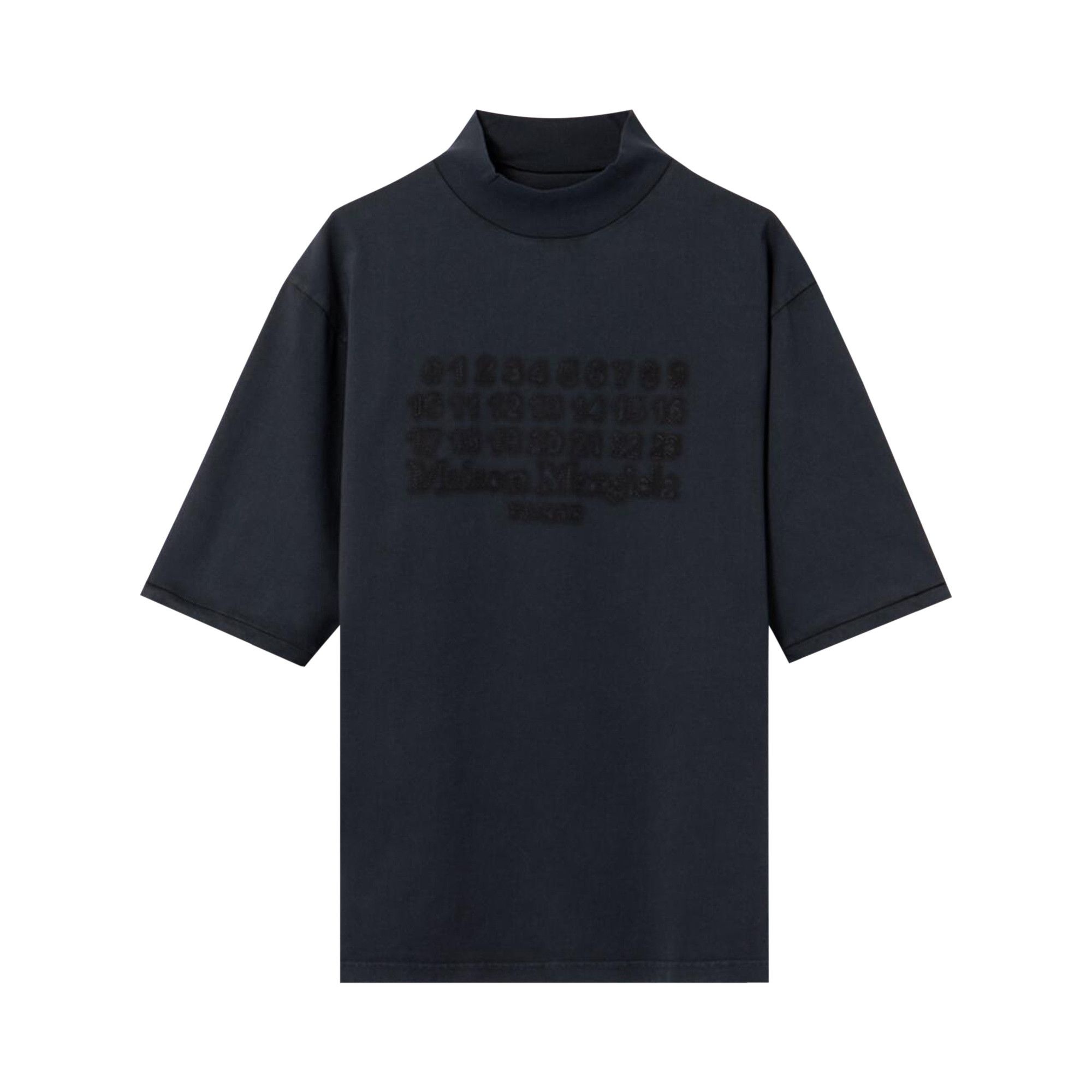 Maison Margiela Mock Neck Shirt 'Navy' - 1