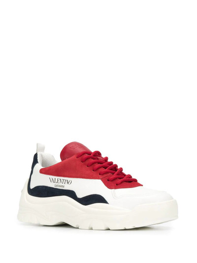 Valentino panelled lace-up sneakers outlook