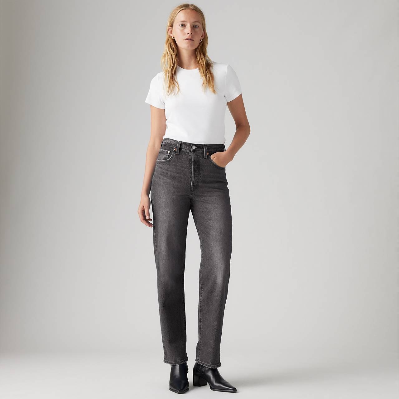 RIBCAGE STRAIGHT ANKLE WOMEN'S JEANS - 3