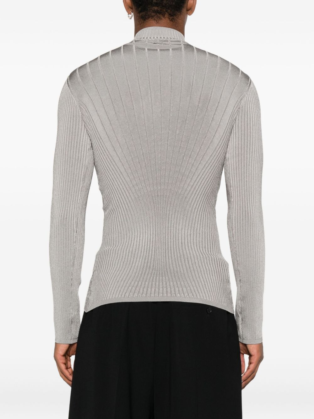 ribbed high-neck sweater - 4