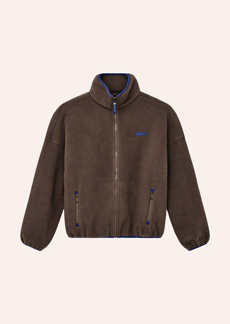 ROTATE SHERPA JACKET IN MOCHA - 1