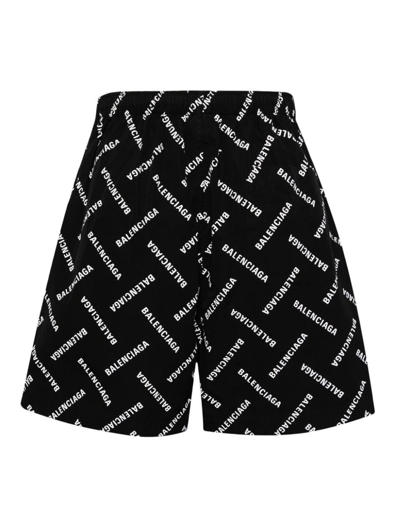BALENCIAGA logo-print cotton shorts outlook