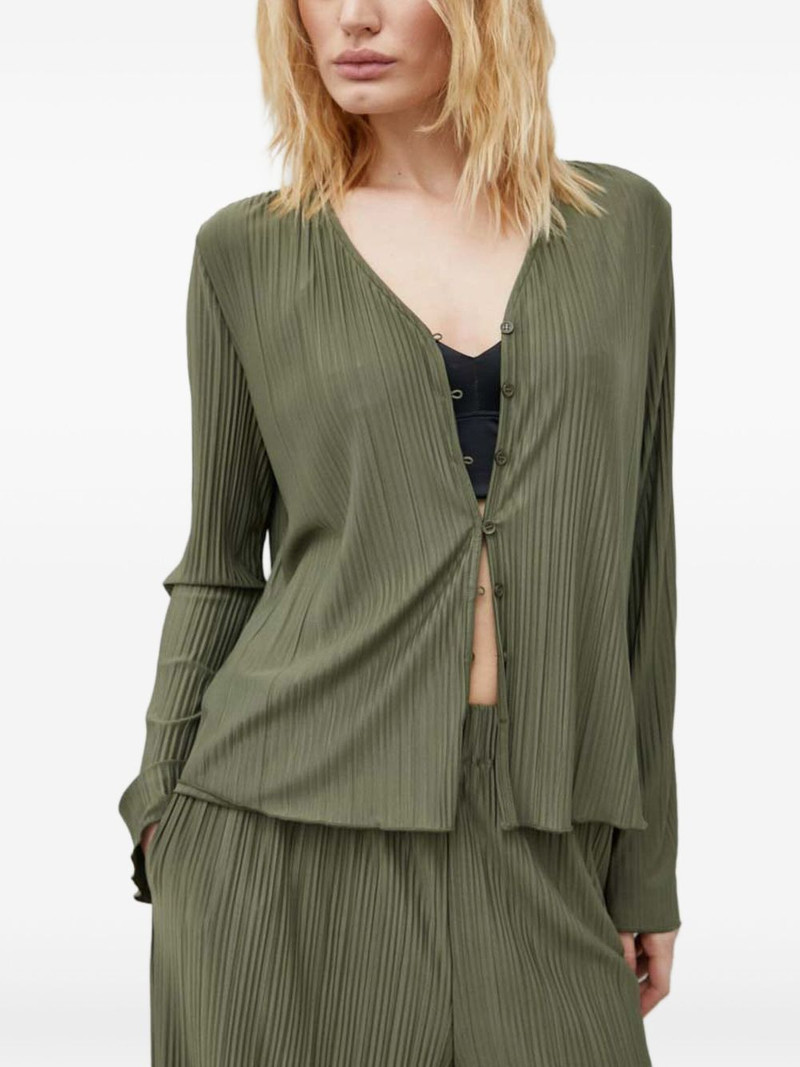 buttoned pleated top 1