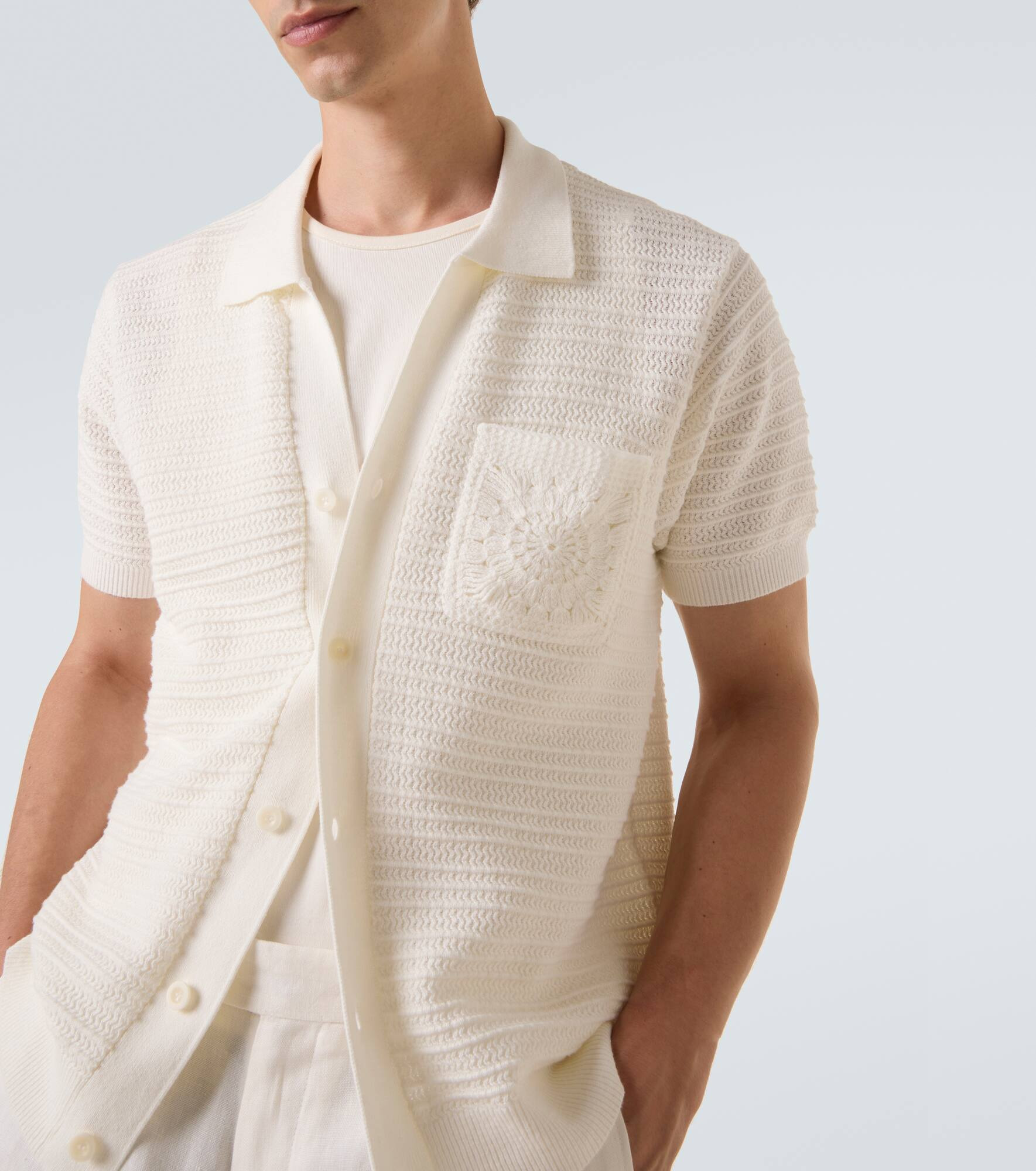 César crochet cotton shirt - 5
