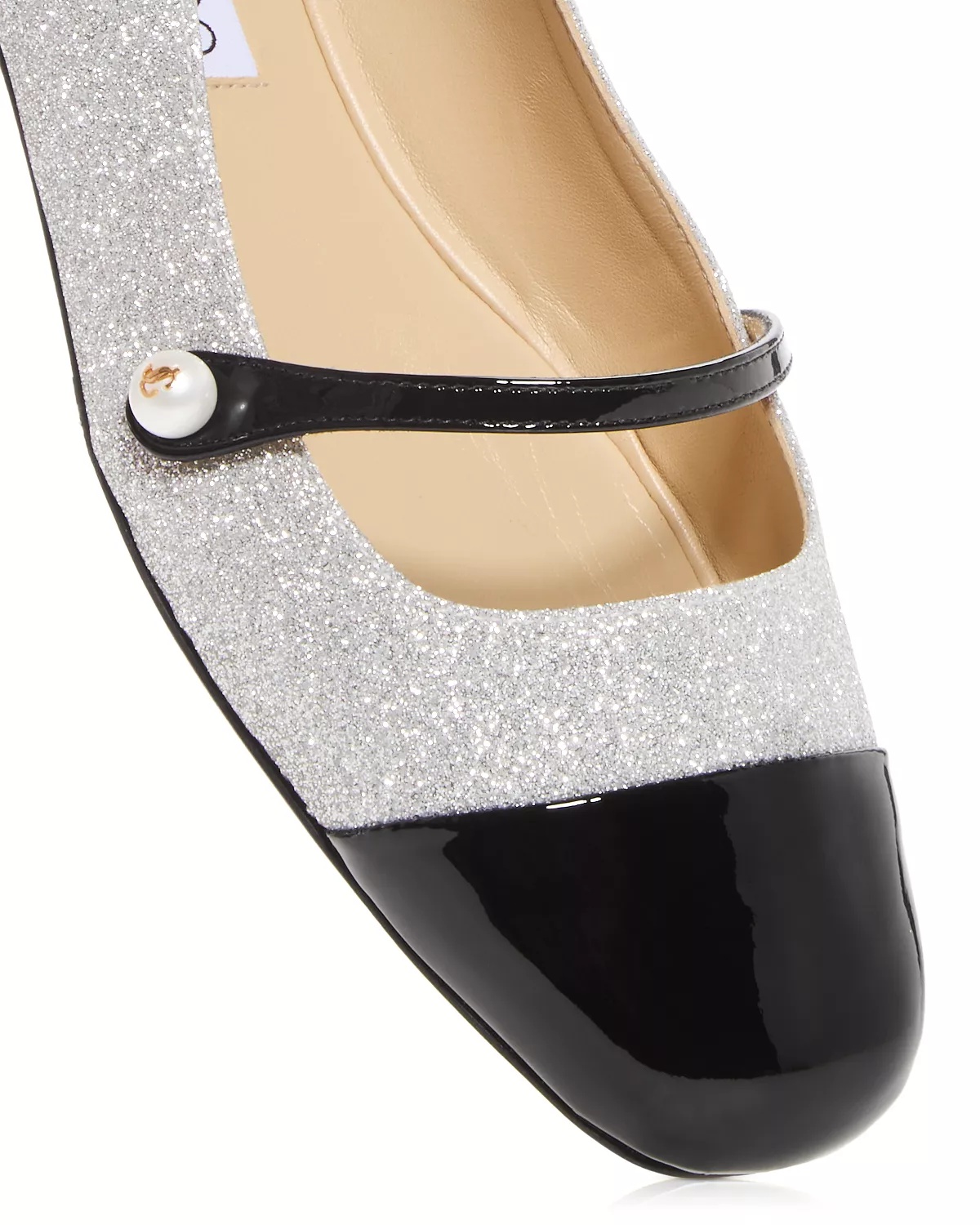 Women's Elisa Glitter Cap Toe Ballet Flats - 7