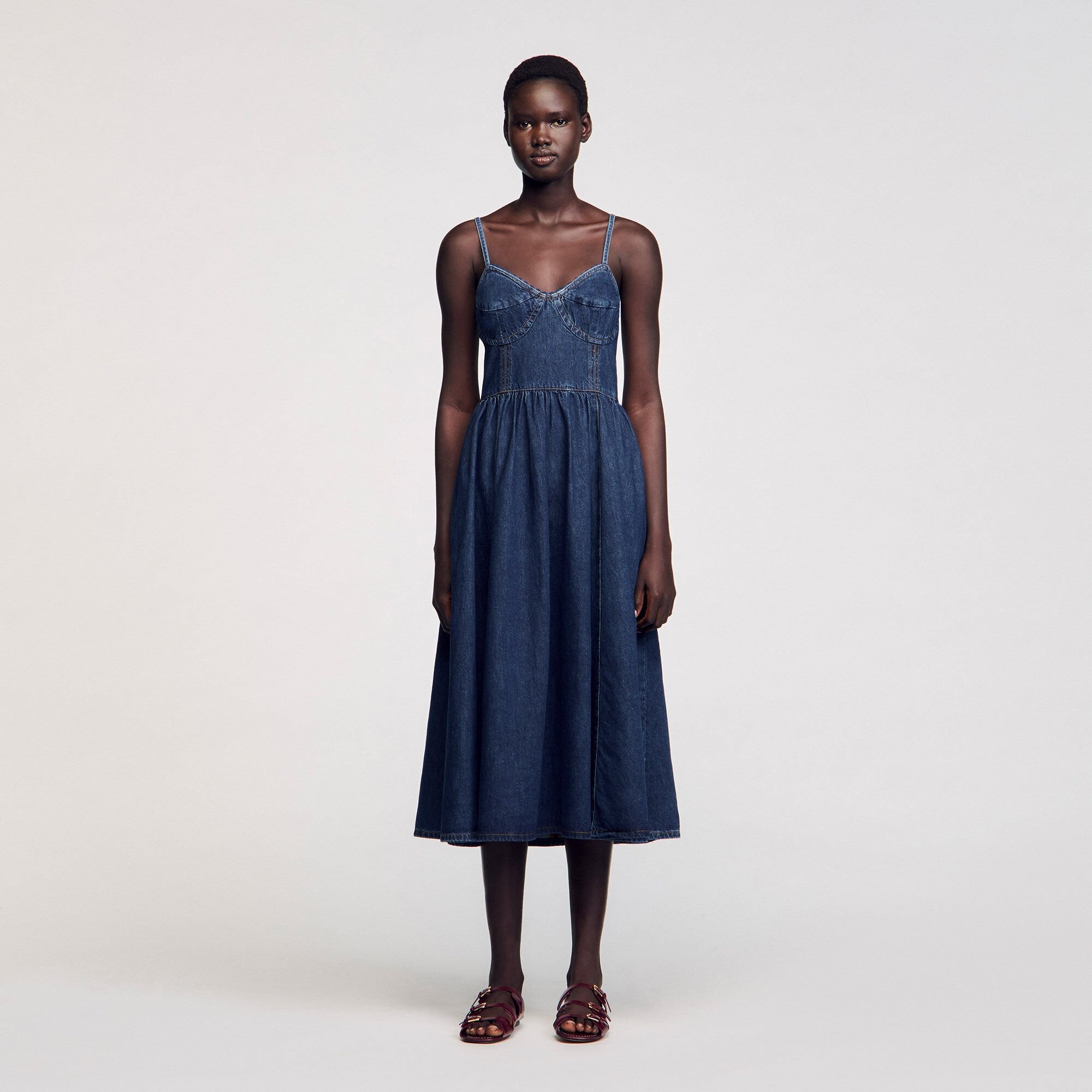 MIDI DENIM DRESS - 2