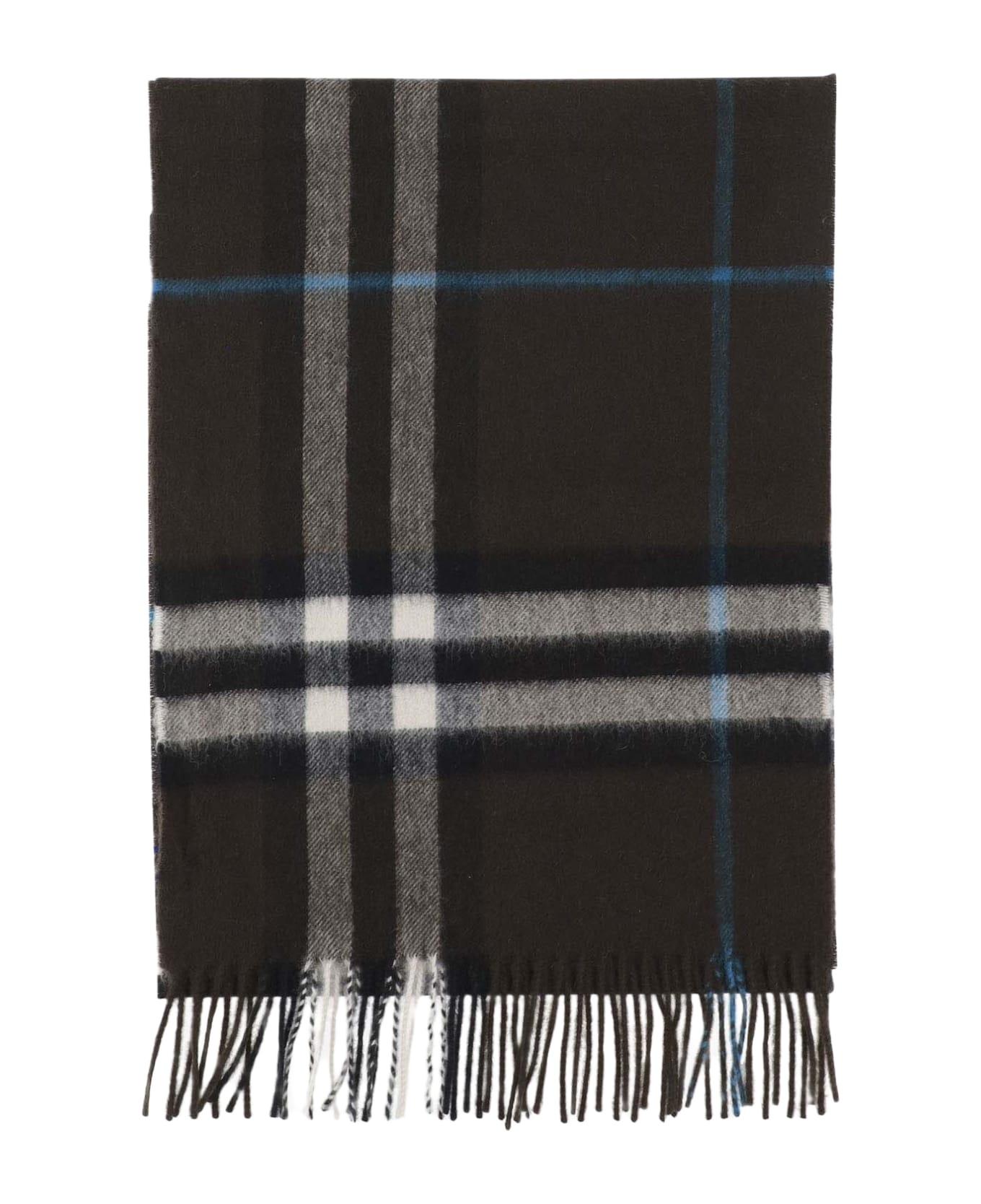 'mu Giant' Brown Cashmere Scarf - 1