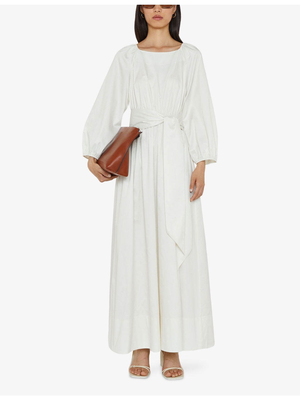 Bellan Tie-Belt Cotton Maxi Dress - 2