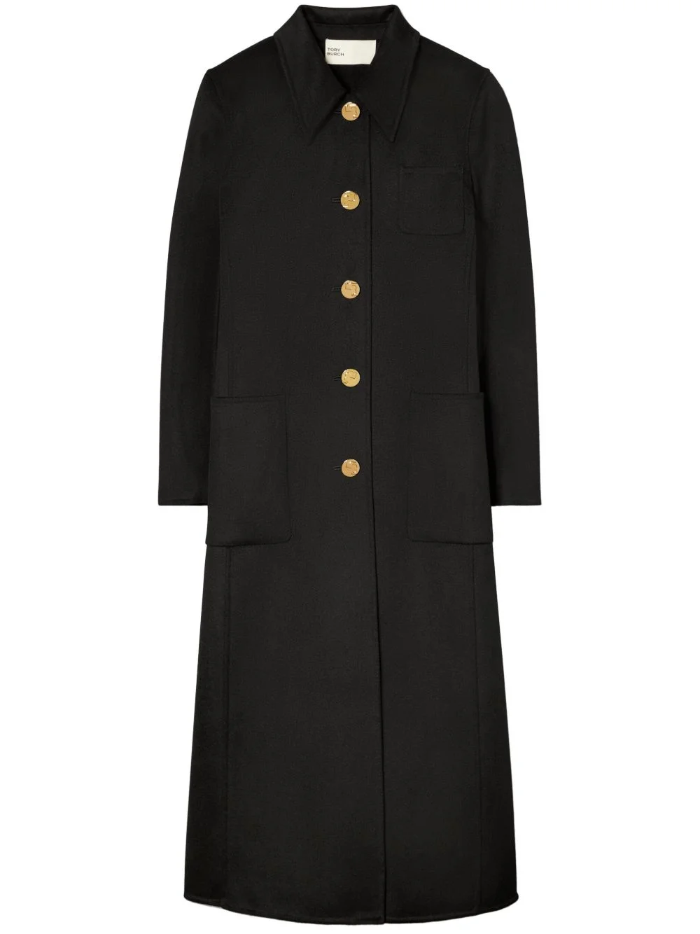 brushed wool coat - 1