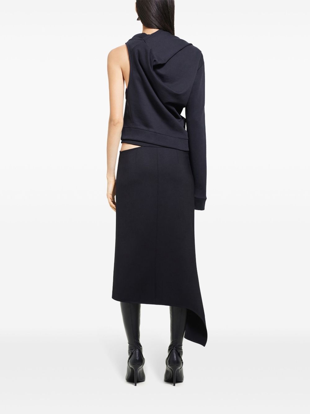 asymmetric off-shoulder sweatshirt - 3