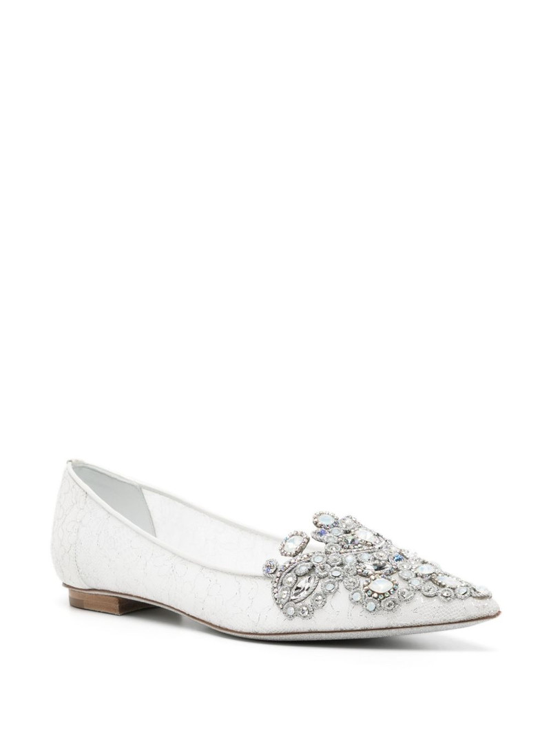 RENE CAOVILLA Veneziana crystal ballerina shoes outlook