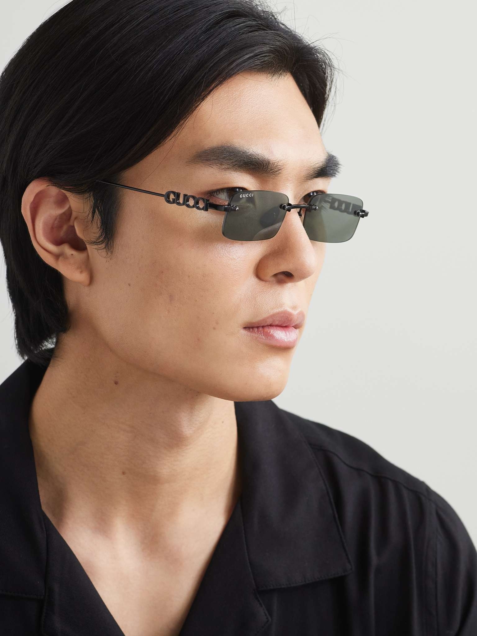 Square-Frame Metal Sunglasses - 3