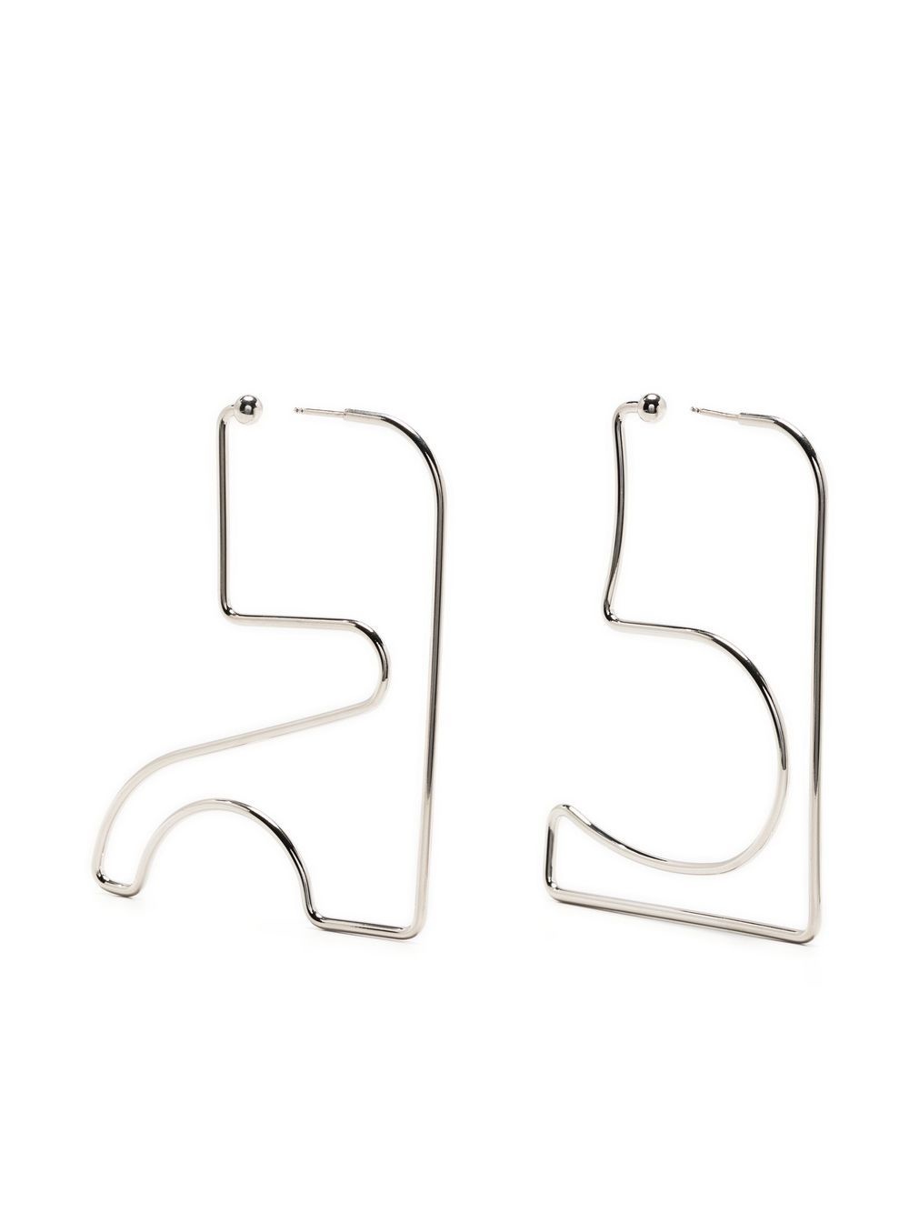 logo geometric earrings - 1