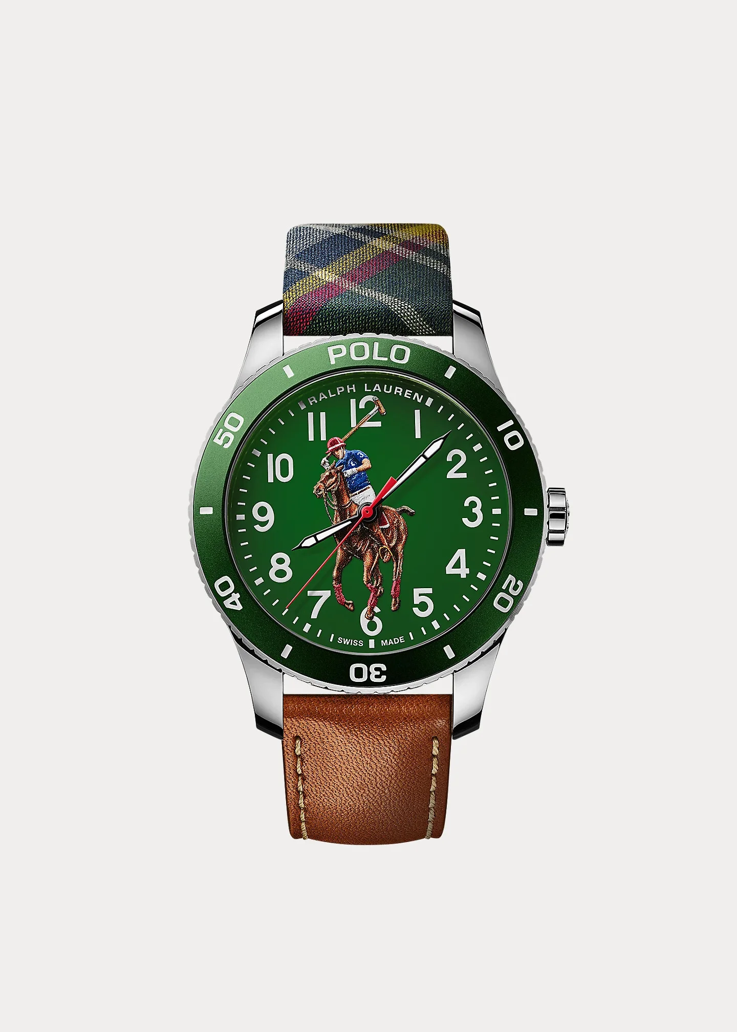 42 MM Polo Player Steel Green Dial - 1