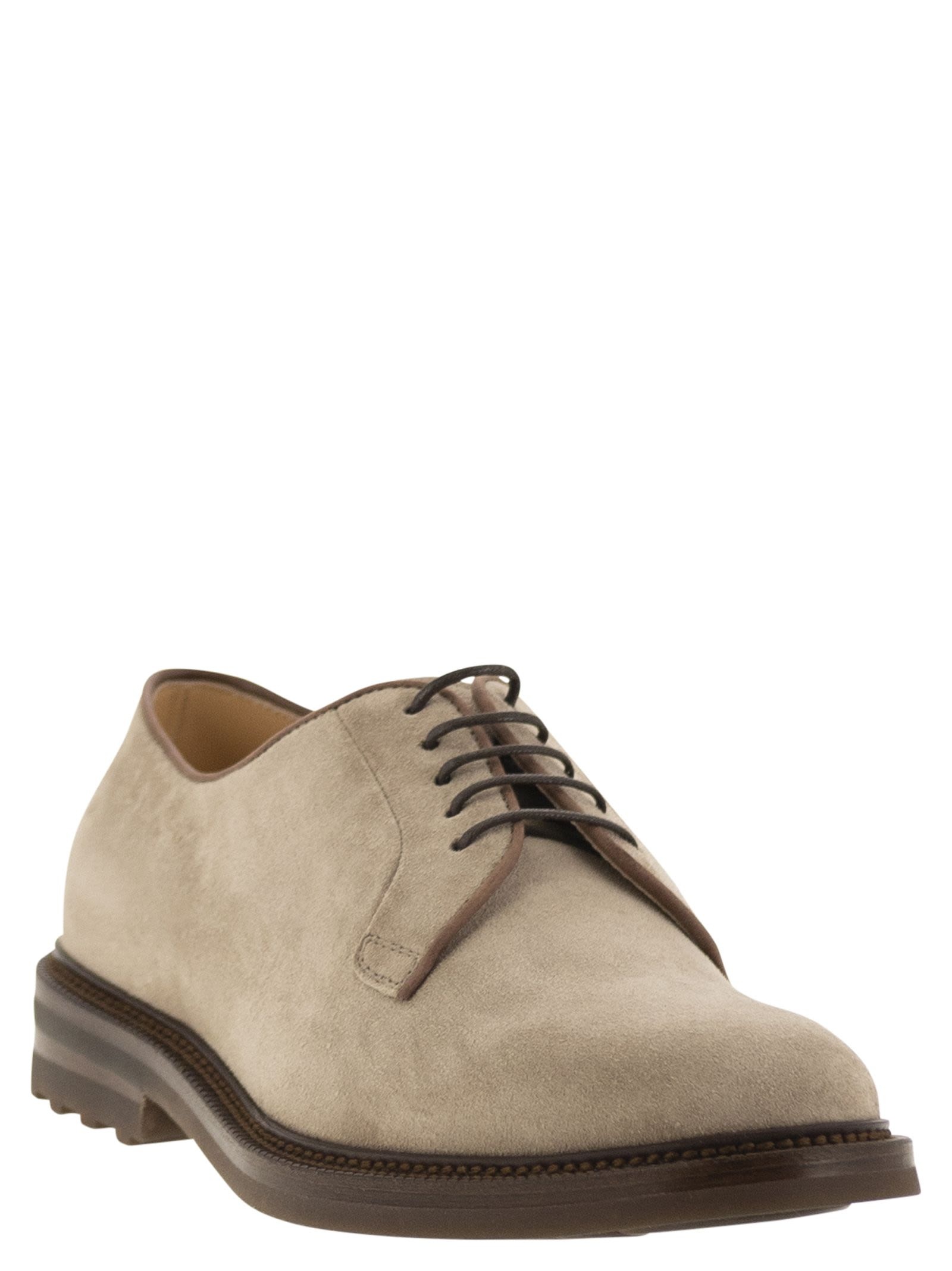 Brunello Cucinelli Men Suede Derby - 2