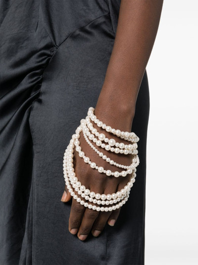 Moschino faux-pearl layered bracelet outlook