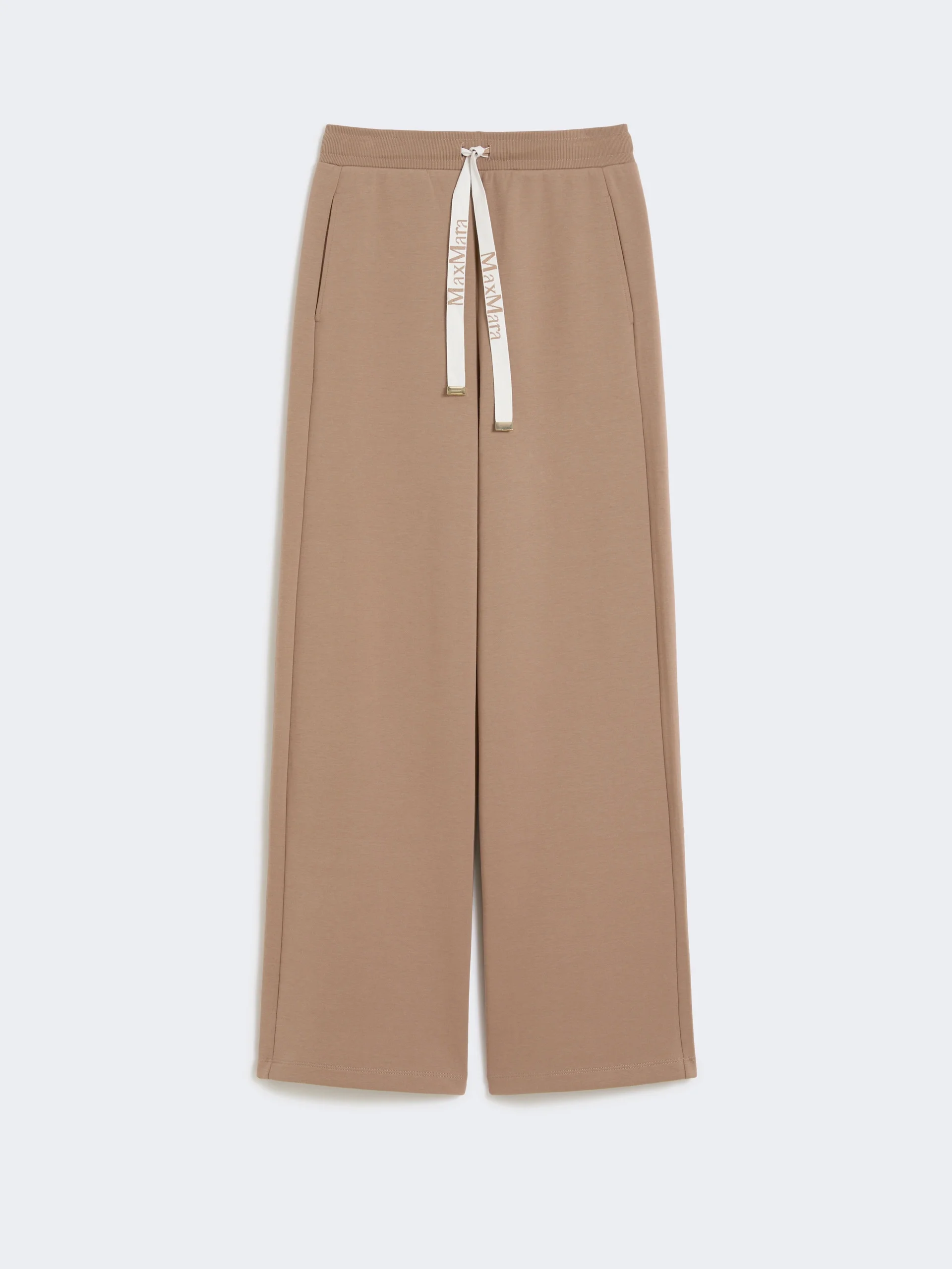 Wide-fit jersey trousers - CAMEL - 1