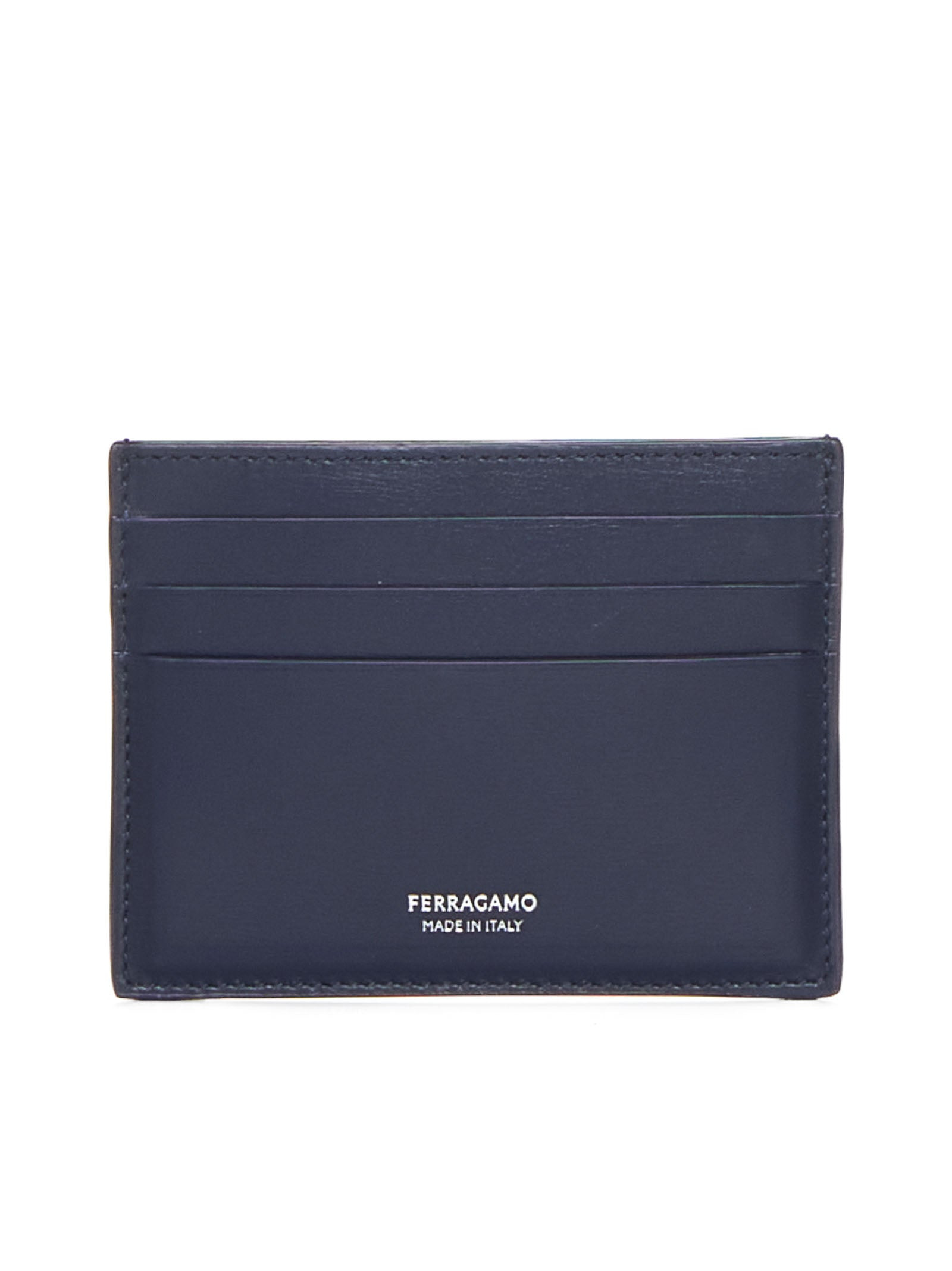 Leather cardholder with logo - 1