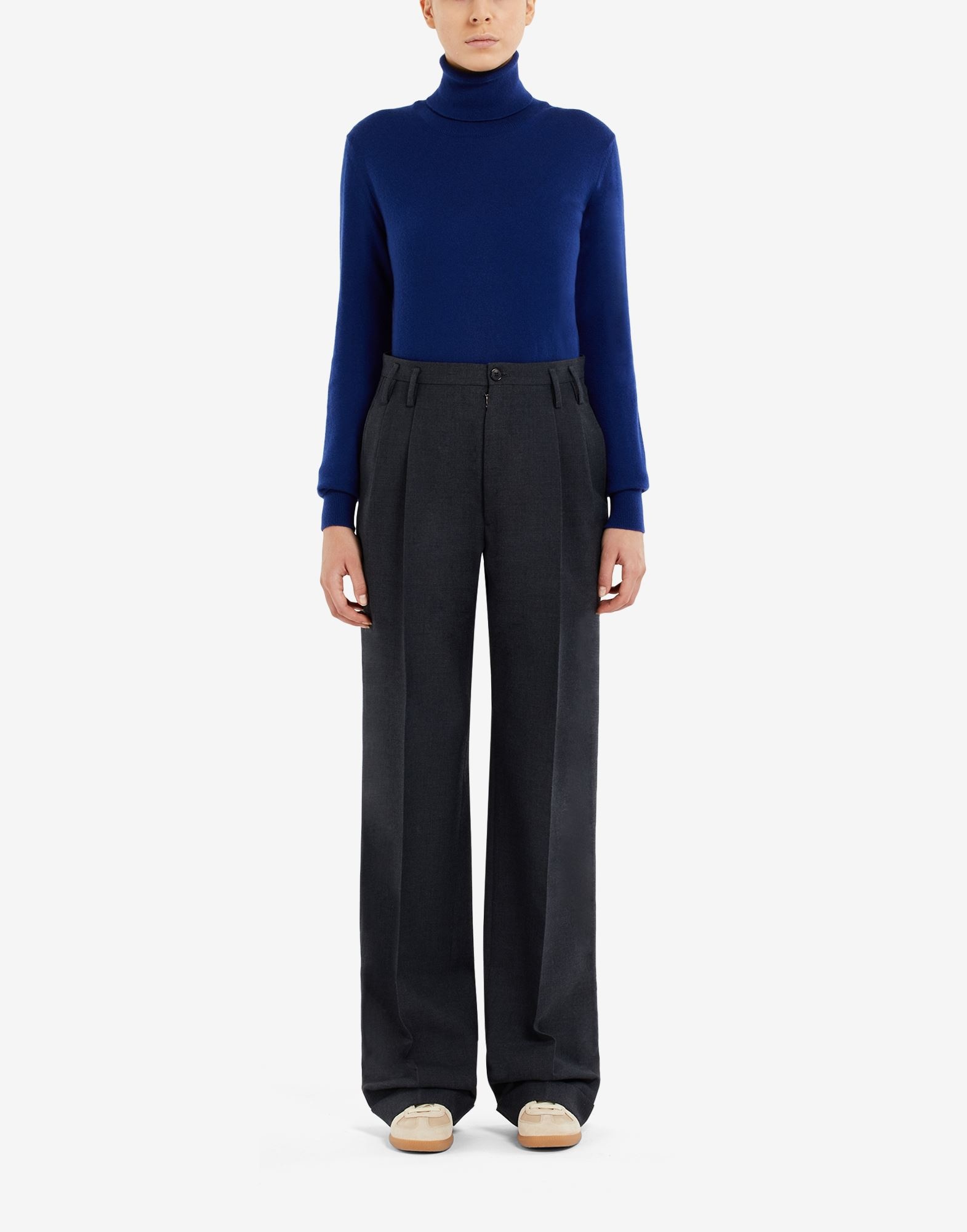 High-waisted pleated trousers - 2