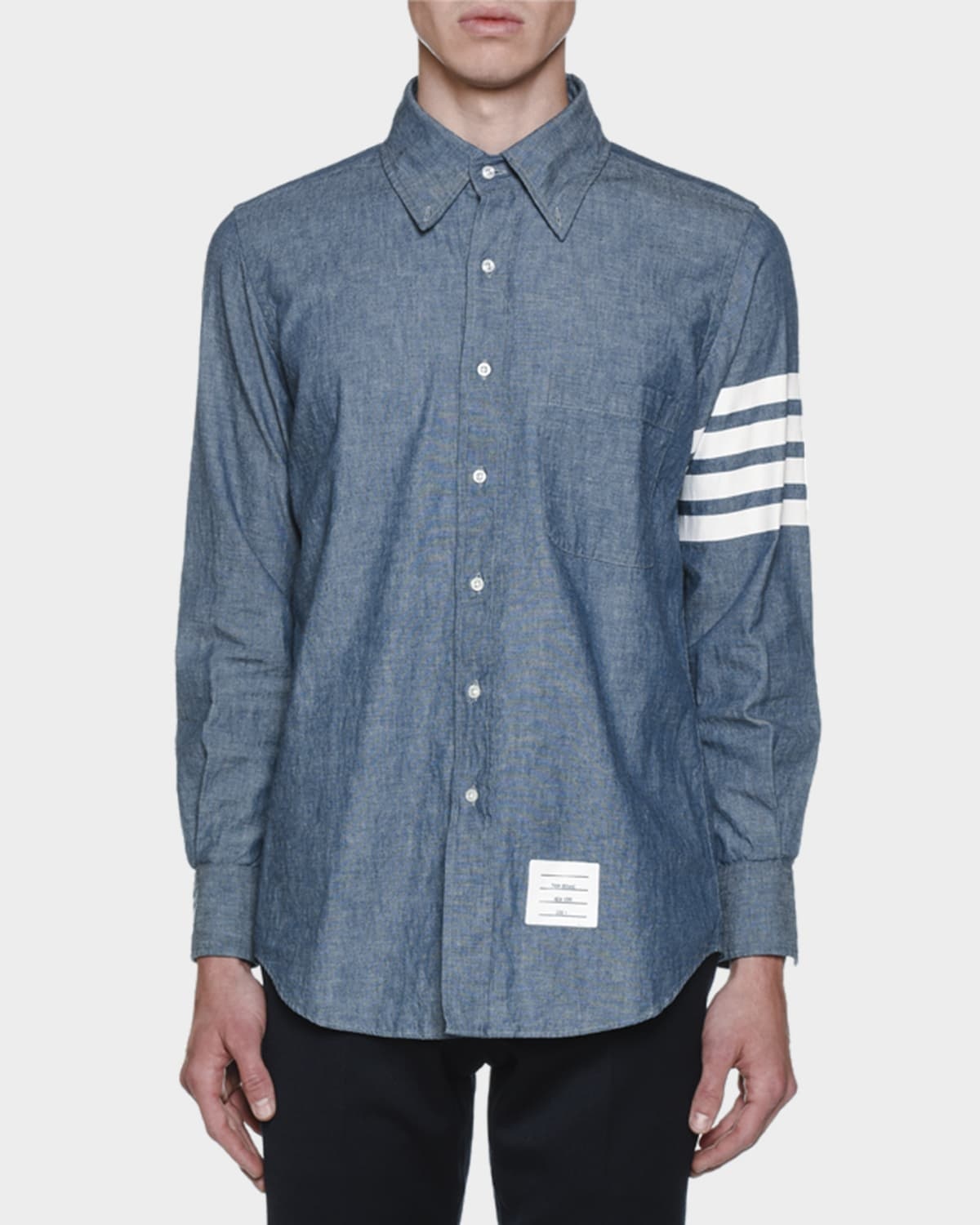 Men's Chambray Long-Sleeve Shirt - 1