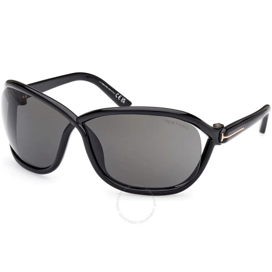 Tom Ford Smoke Wrap Ladies Sunglasses FT1069 01A 68 - 1