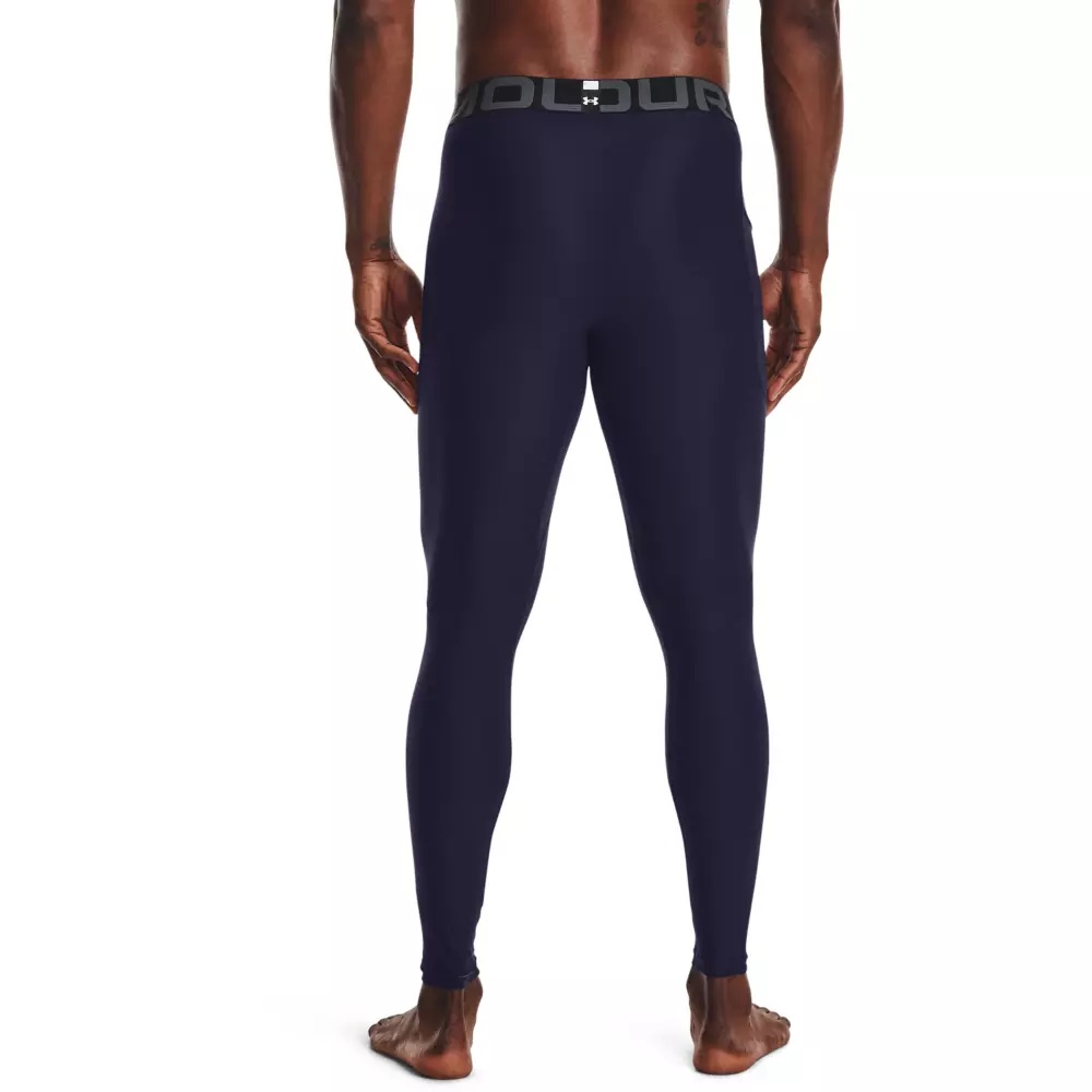 Men's Navy HeatGear Armour Leggings - 2