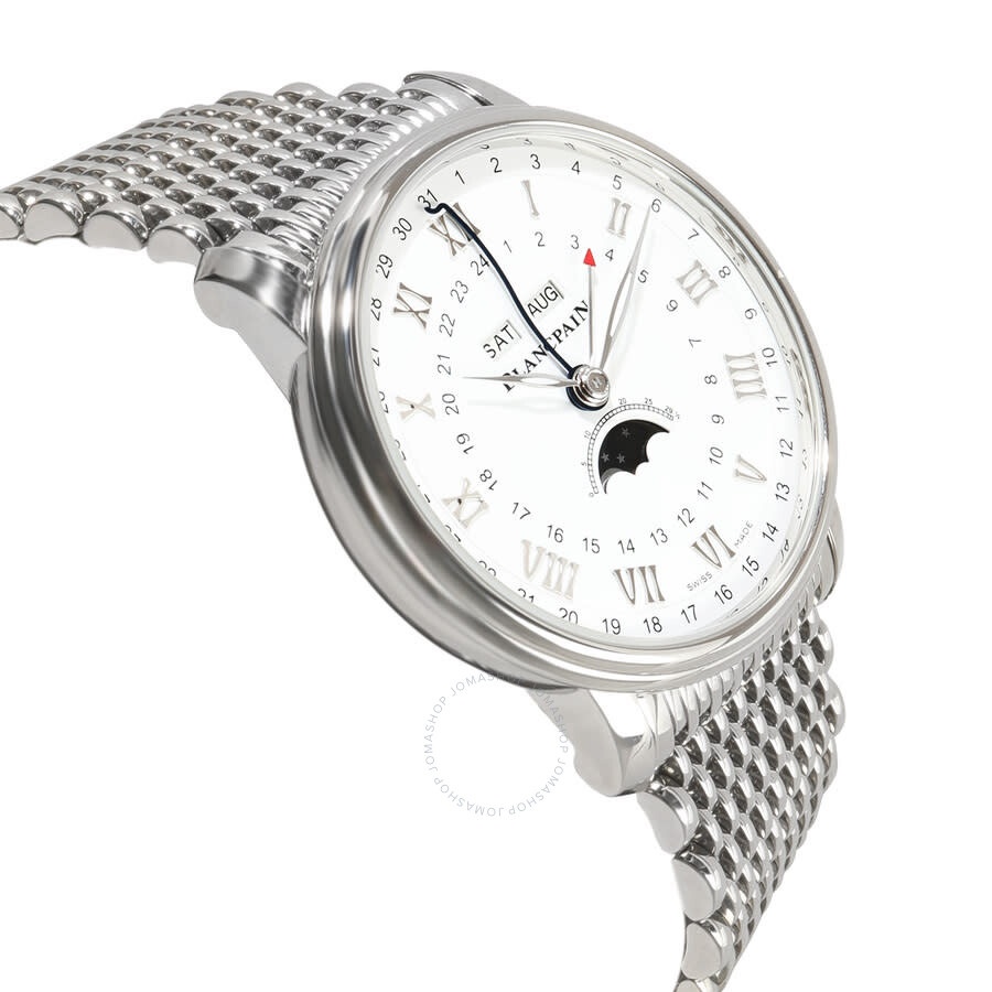 Pre-owned Blancpain Villeret GMT White Dial Men's Watch 6676-1127-MMB - 3