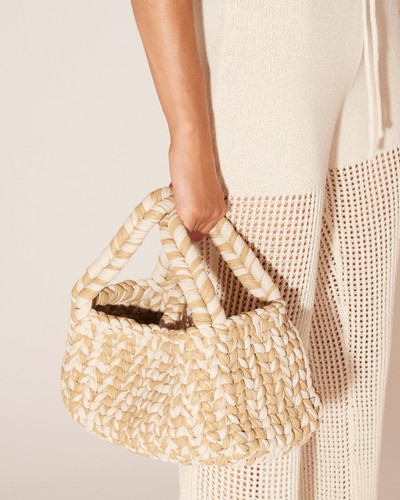 Nanushka THE BUSKET - Woven melange bag - Creme outlook