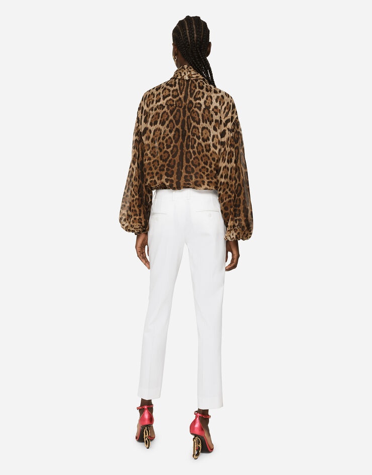 Leopard-print chiffon shirt - 3