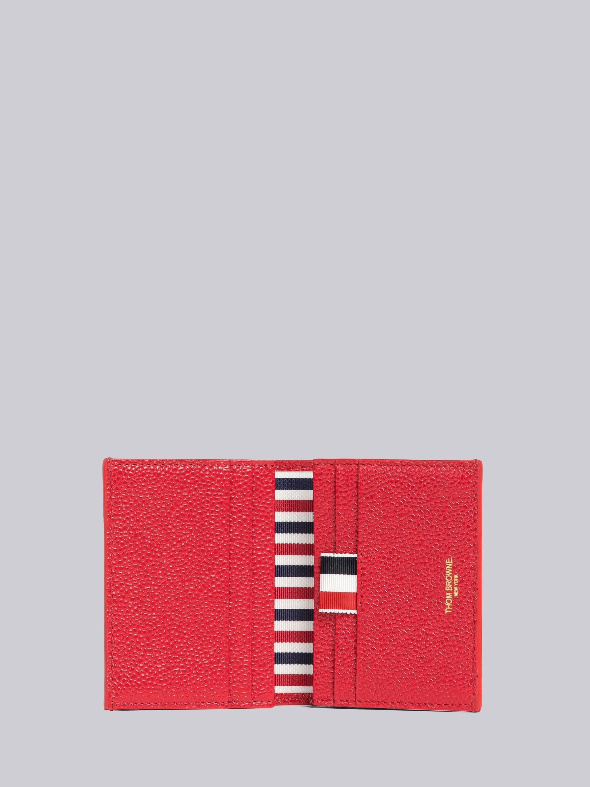 Pebble Grain Leather Anchor Double Card Holder - 3