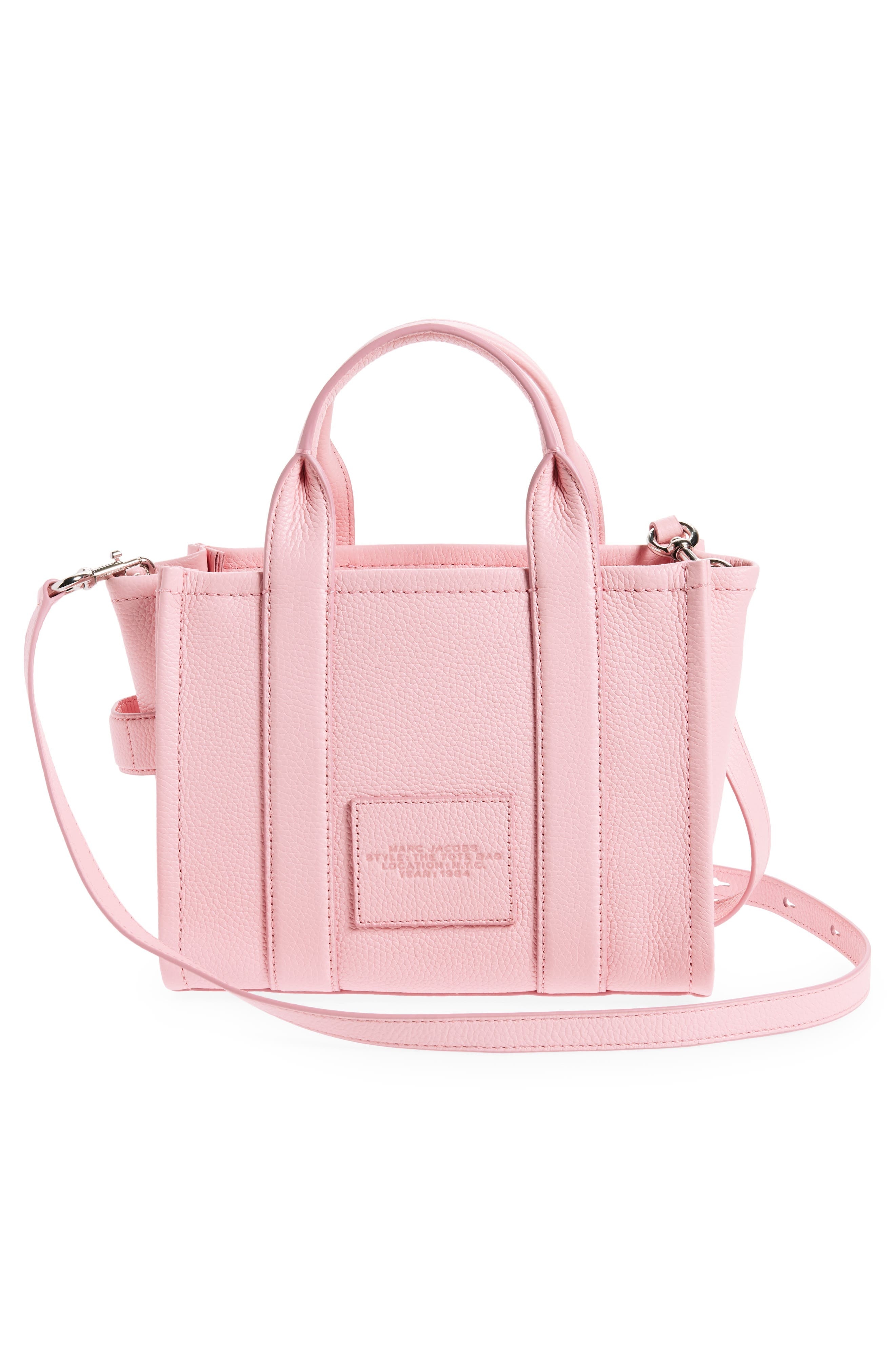 Marc Jacobs The Leather Small Tote Bag in Ribbon Pink at Nordstrom - 4