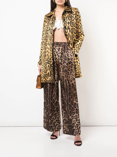 Dolce & Gabbana leopard print track trousers outlook