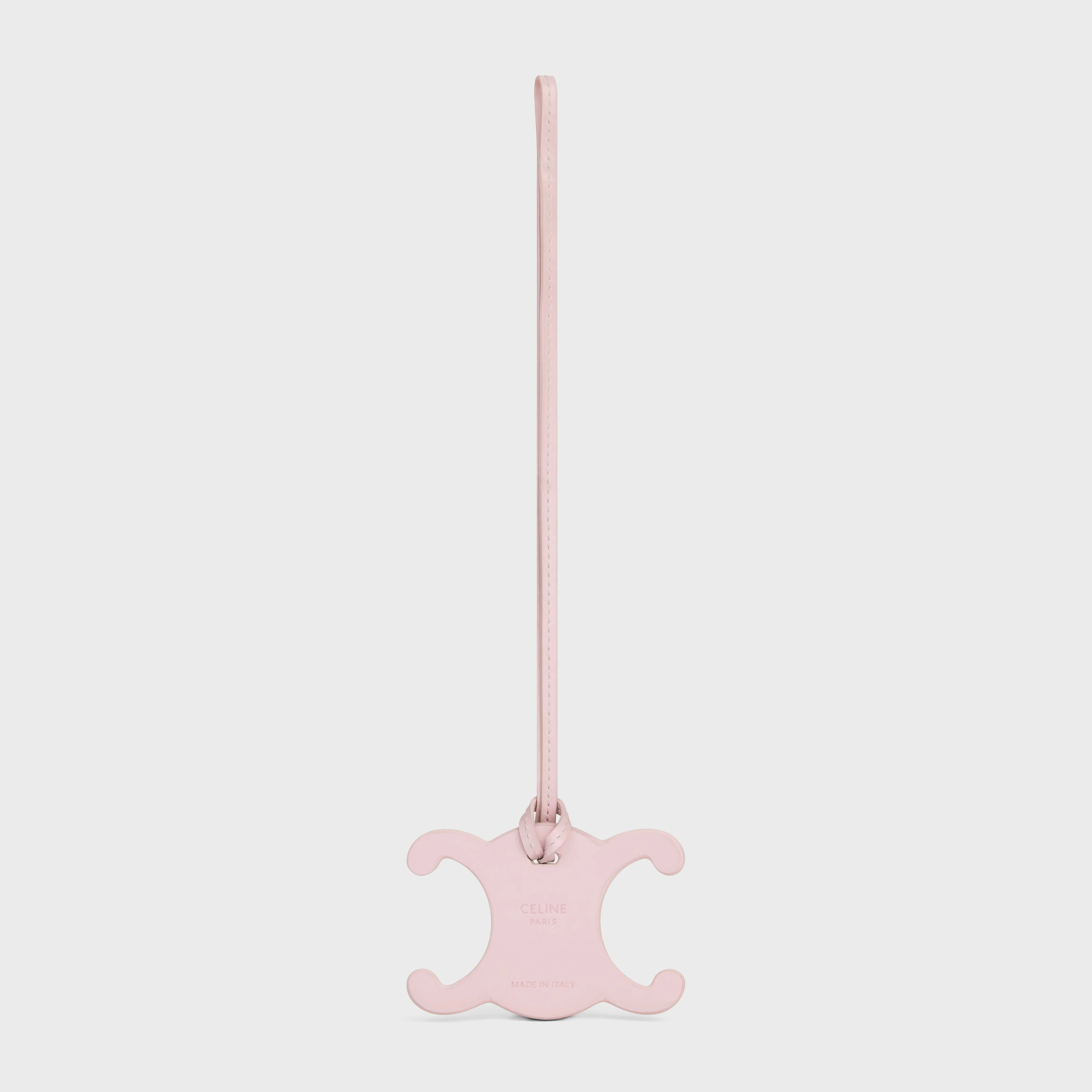 TRIOMPHE KEYRING CHARM in SMOOTH CALFSKIN with Gold Finishing - 2