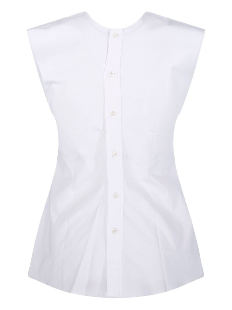 Victoria Beckham button-front sleeveless top outlook