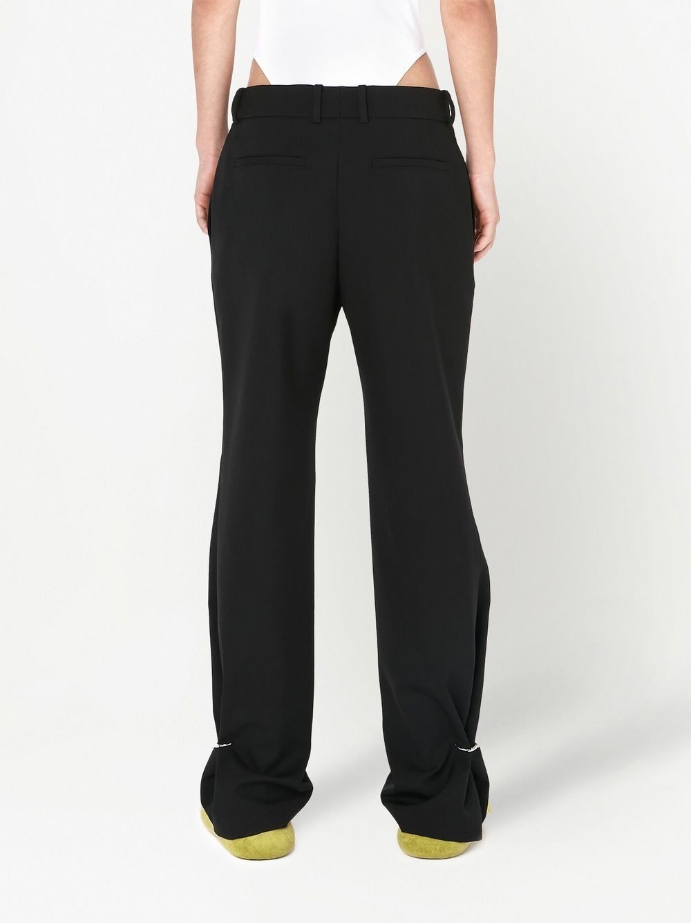 ring detail slim-leg trousers - 4