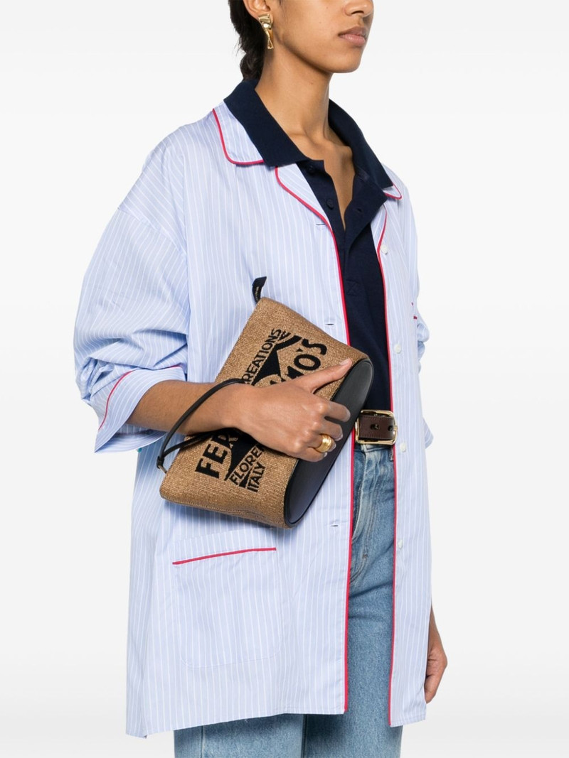 FERRAGAMO Venna-logo clutch bag outlook