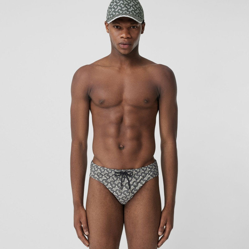 Monogram Print Swim Briefs 4