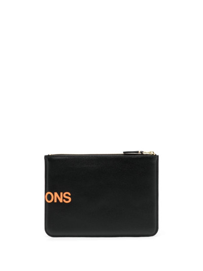 Comme Des Garçons logo-print leather wallet outlook