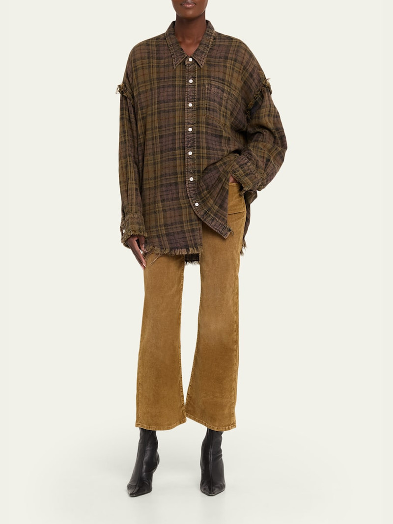 R13 Joan Kick-Flare Corduroy Ankle Jeans outlook