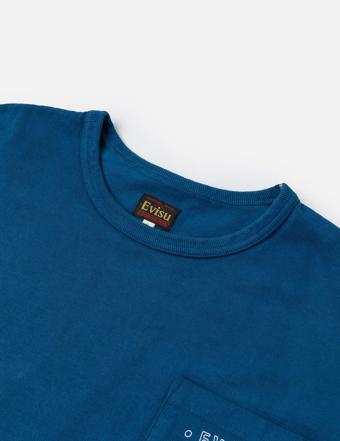 Daruma and Logo Embroidery Regular Fit Dip dyeing T-shirt - 8