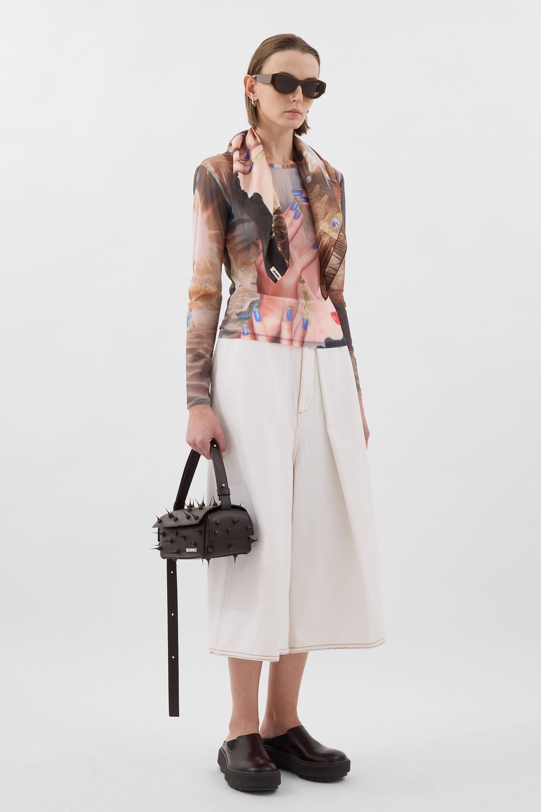 LONGSLEEVE SHEER TOP / Pascale print - 3