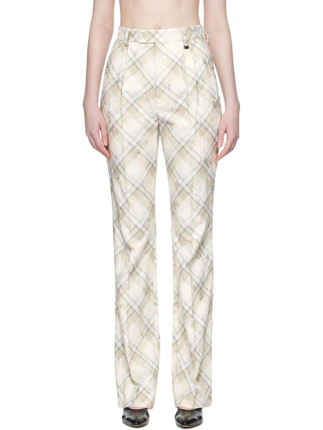 Beige Ray Trousers - 1