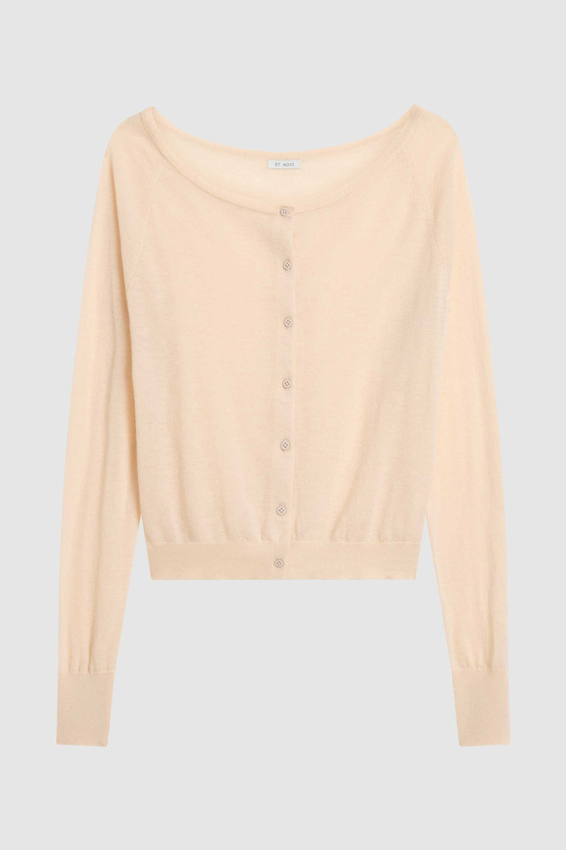 Merino Wool Ballet Cardigan - Powder 5
