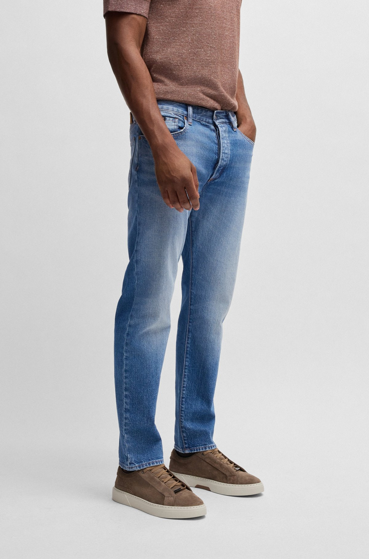 CLASSIC-FIT JEANS IN BLUE COMFORT-STRETCH DENIM - 2