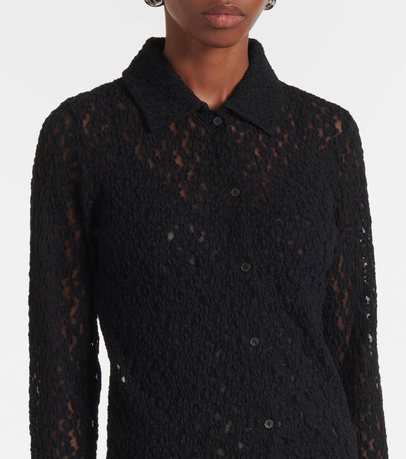 Floral sheer smocked lace top 4